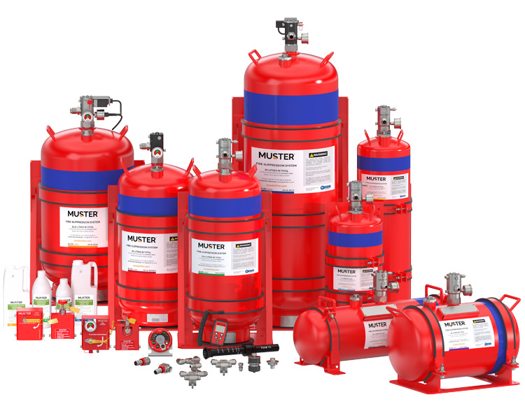 Foam supression system as hazardous materials storage fire protection. (Source: Muster)